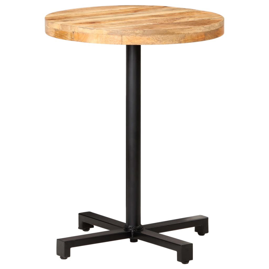 vidaXL Bistrotisch Rund Ø60x75 cm Raues Mangoholz