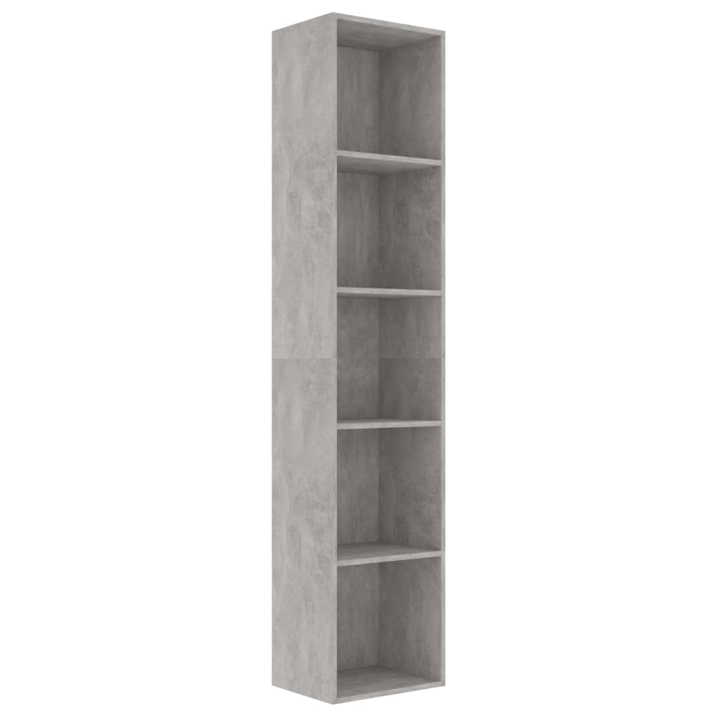 vidaXL Bücherregal Betongrau 40x30x189 cm Holzwerkstoff