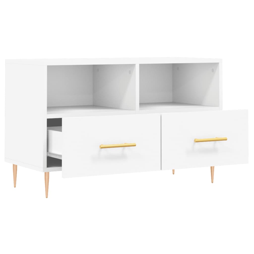 vidaXL TV-Schrank Weiß 80x36x50 cm Holzwerkstoff