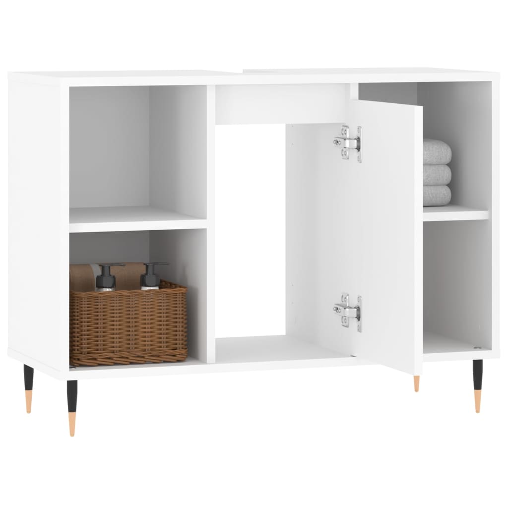 vidaXL Badschrank Weiß 80x33x60 cm Holzwerkstoff