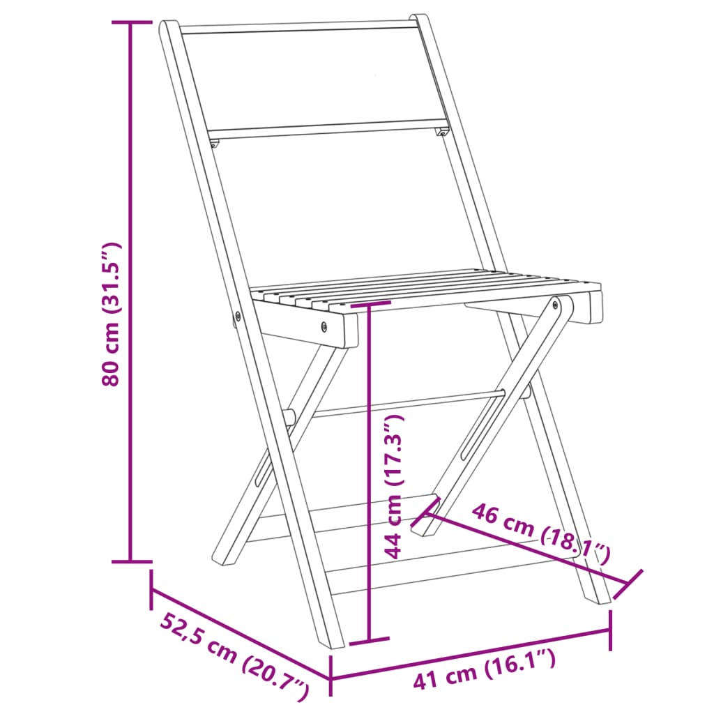 vidaXL 3-tlg. Bistro-Set Anthrazit Stoff und Massivholz