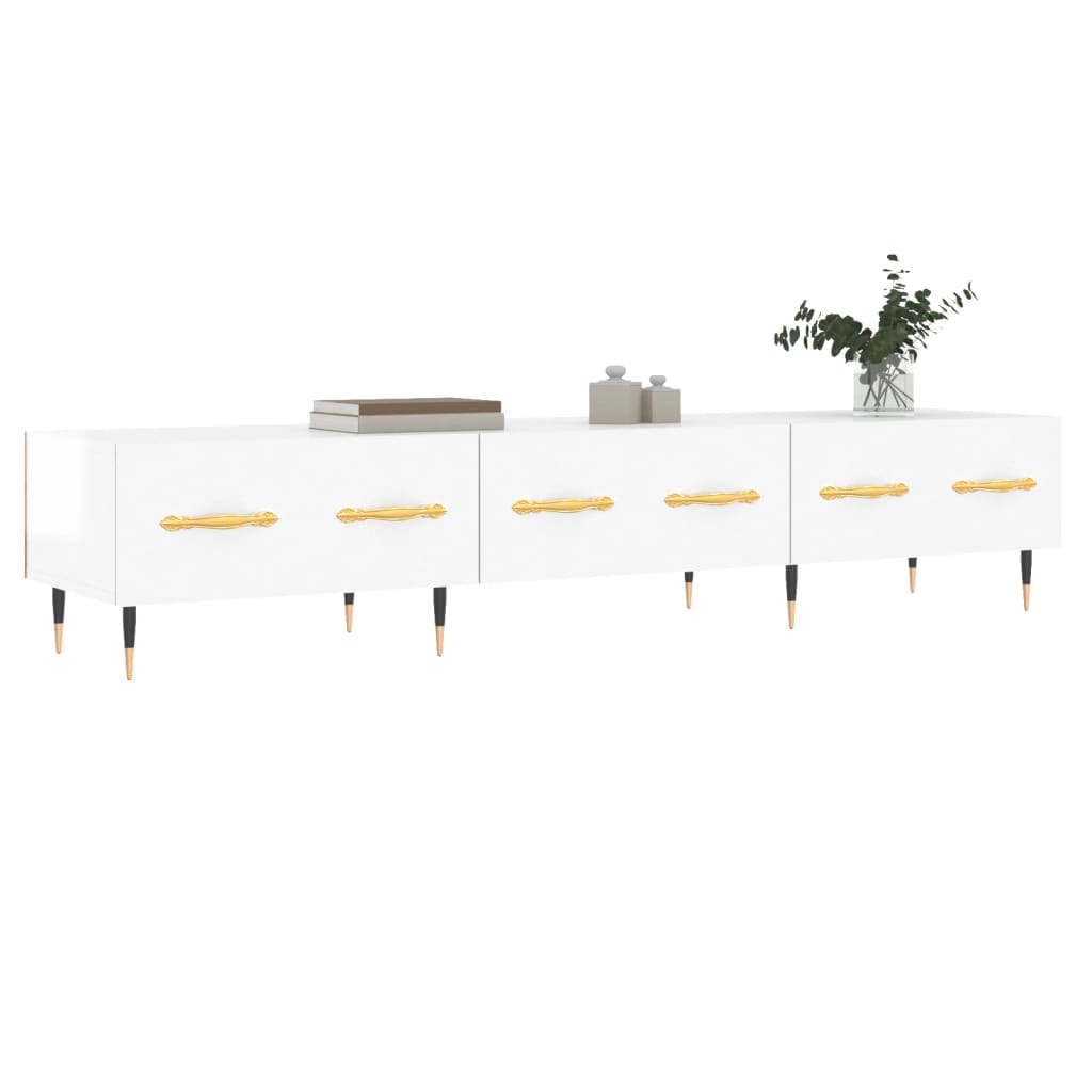 vidaXL TV-Schrank Hochglanz-Weiß 150x36x30 cm Holzwerkstoff