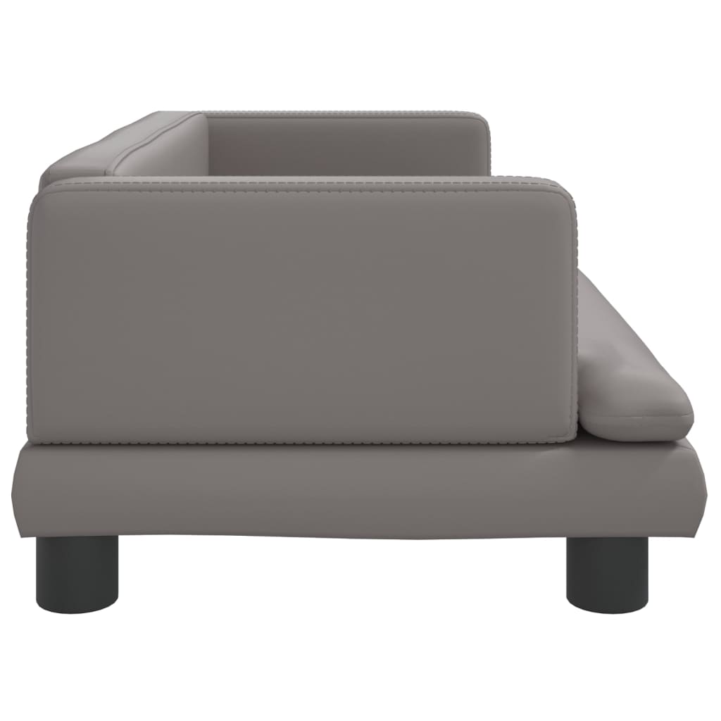 vidaXL Kindersofa Grau 80x45x30 cm Kunstleder