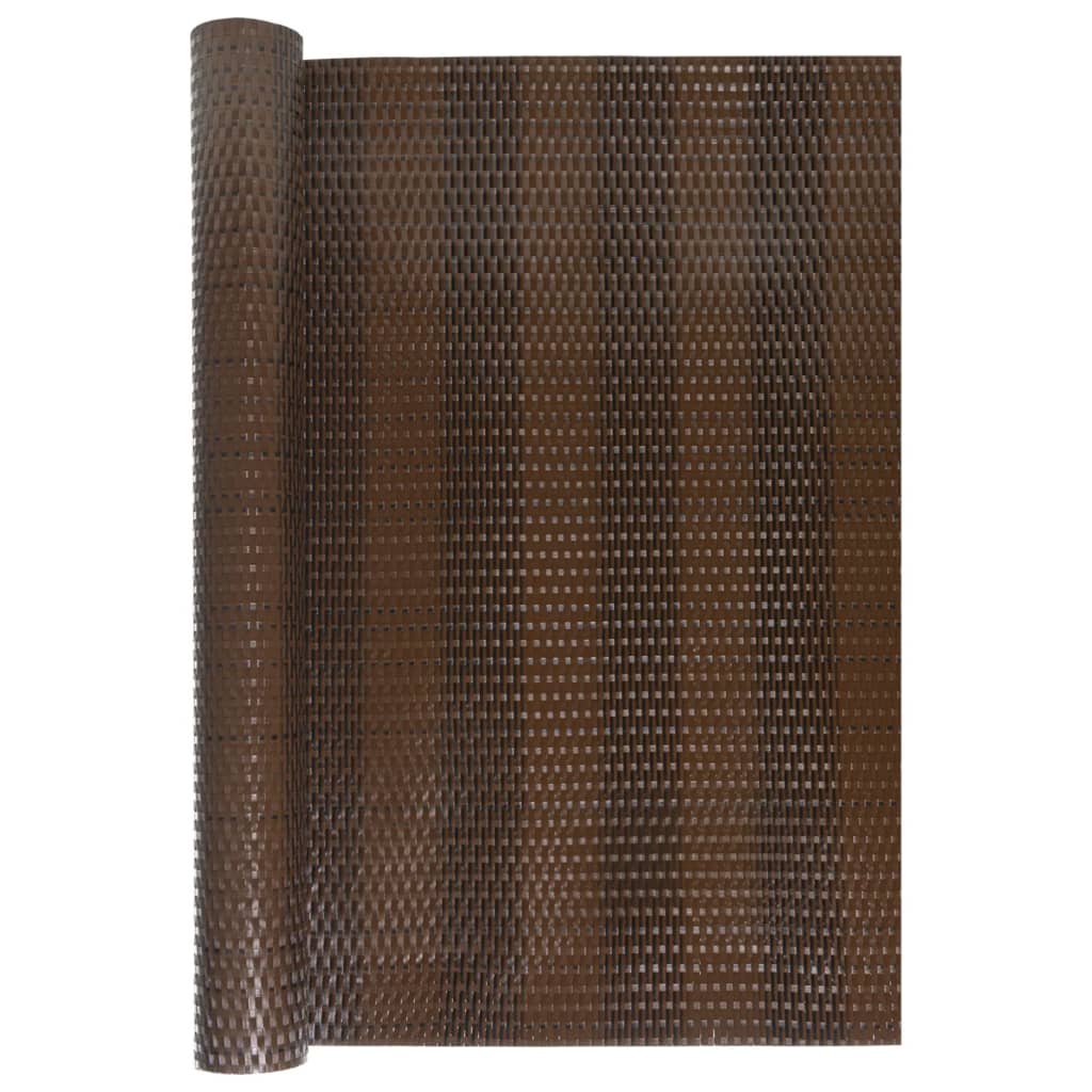 vidaXL Balkon-Sichtschutz Braun und Schwarz 600x100 cm Poly Rattan