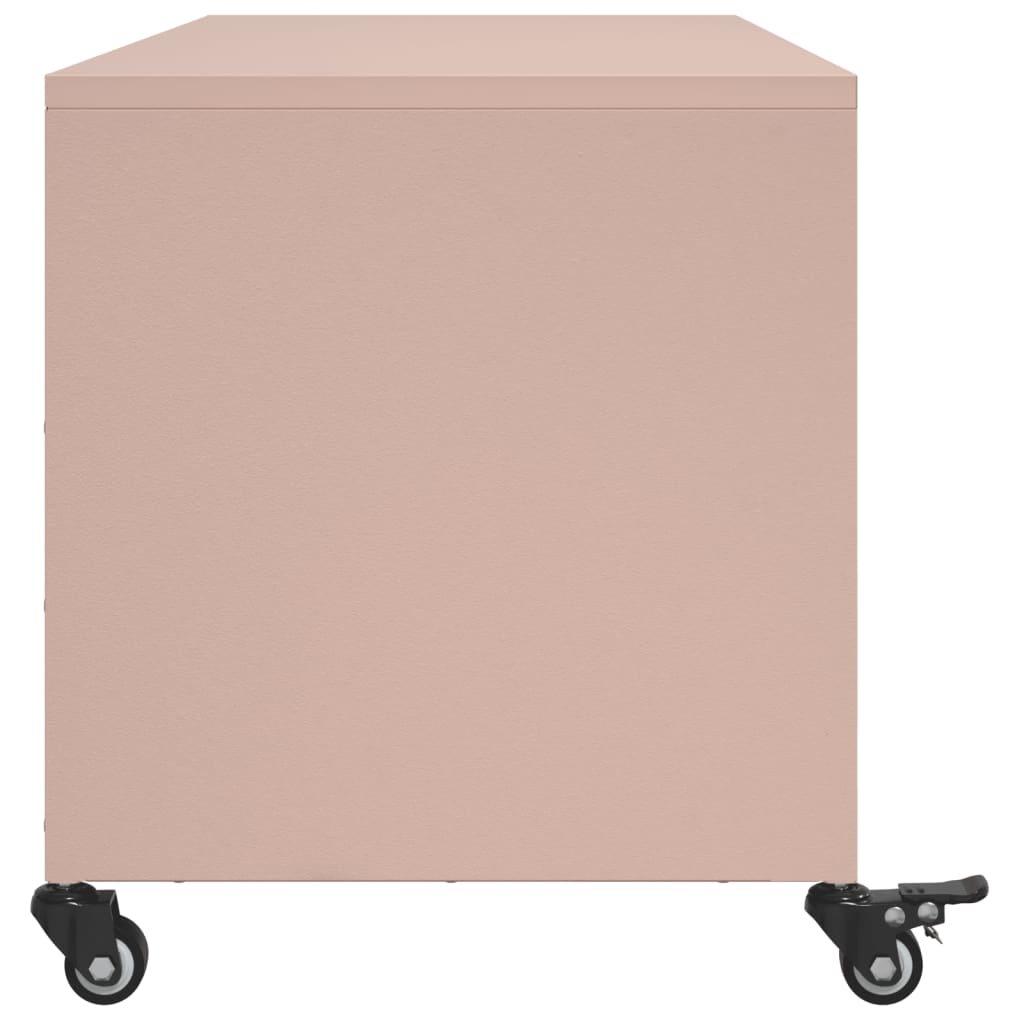 vidaXL TV-Schrank Rosa 100,5x39x43,5 cm Stahl