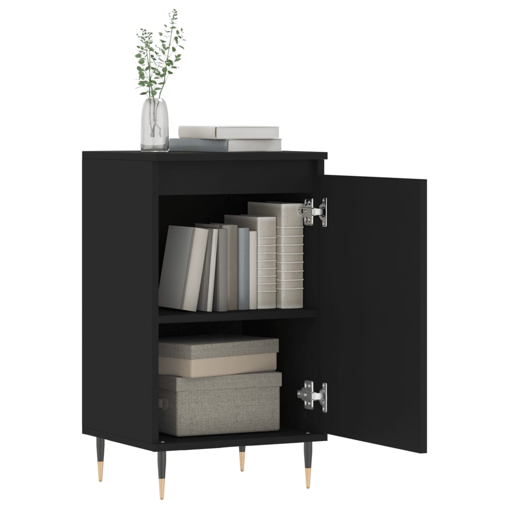 vidaXL Sideboards 2 Stk. Schwarz 40x35x70 cm Holzwerkstoff