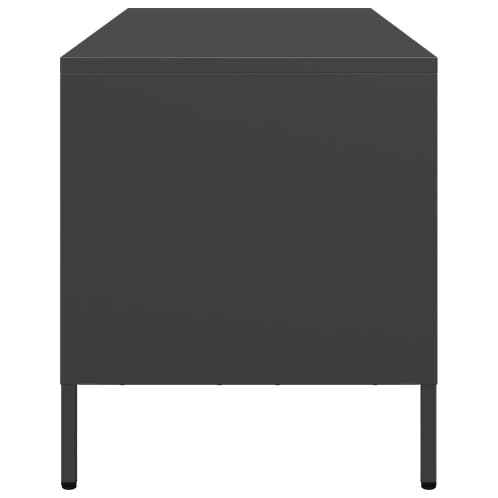 vidaXL TV-Schrank Schwarz 68x39x43,5 cm Kaltgewalzter Stahl