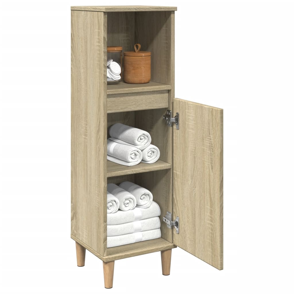 vidaXL Badschrank Sonoma-Eiche 30x30x100 cm Holzwerkstoff