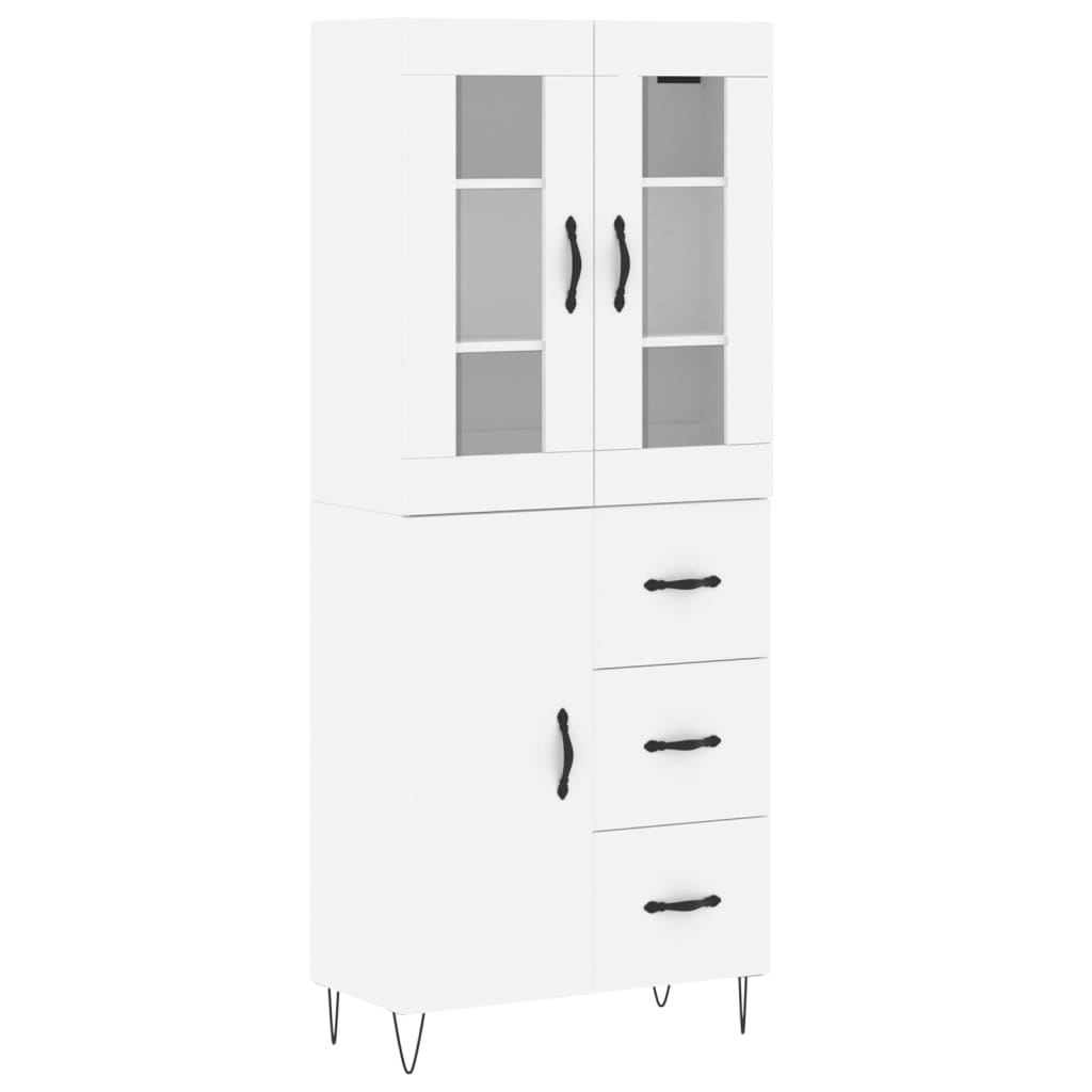 vidaXL Highboard Weiß 69,5x34x180 cm Holzwerkstoff