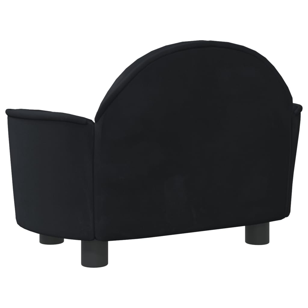 vidaXL Hundebett Schwarz 66x40x45 cm Samt