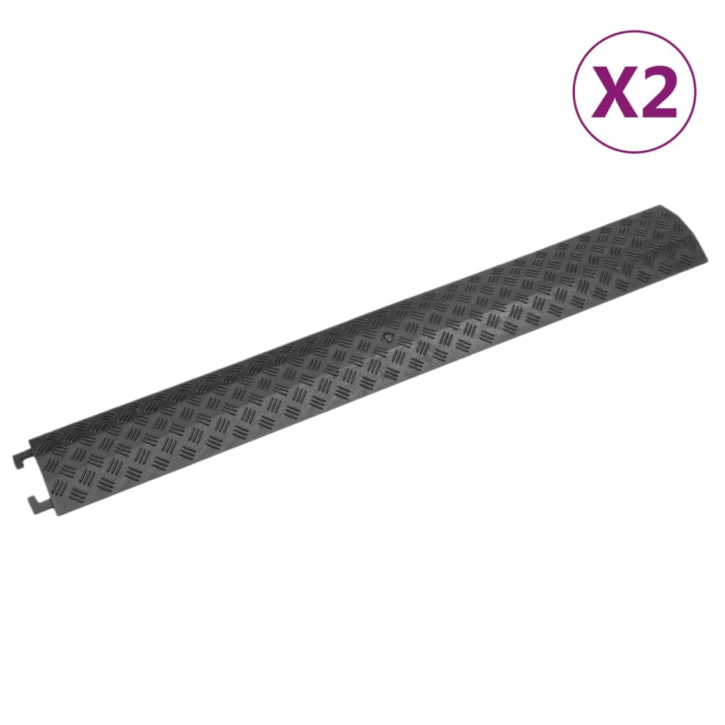 vidaXL Kabelbrücken 2 Stk. 98,5 cm Schwarz