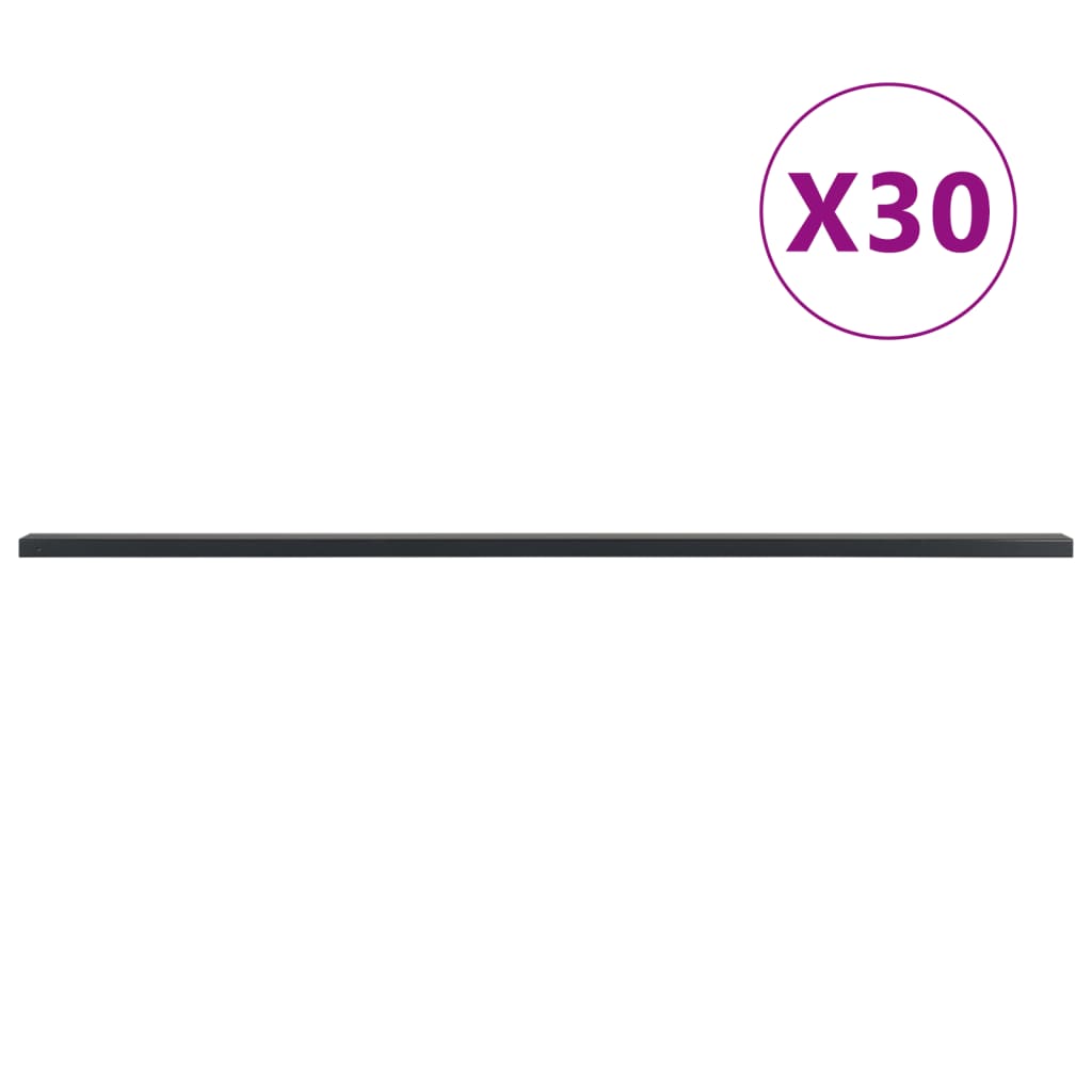 vidaXL Zaunpfosten 30 Stk. Grau 220 cm Stahl