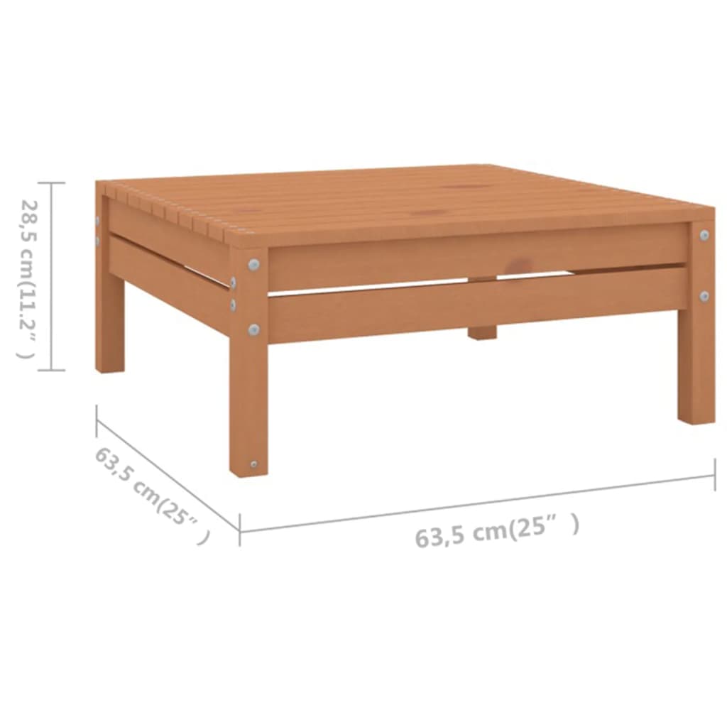 vidaXL 4-tlg. Garten-Lounge-Set Massivholz Kiefer Honigbraun