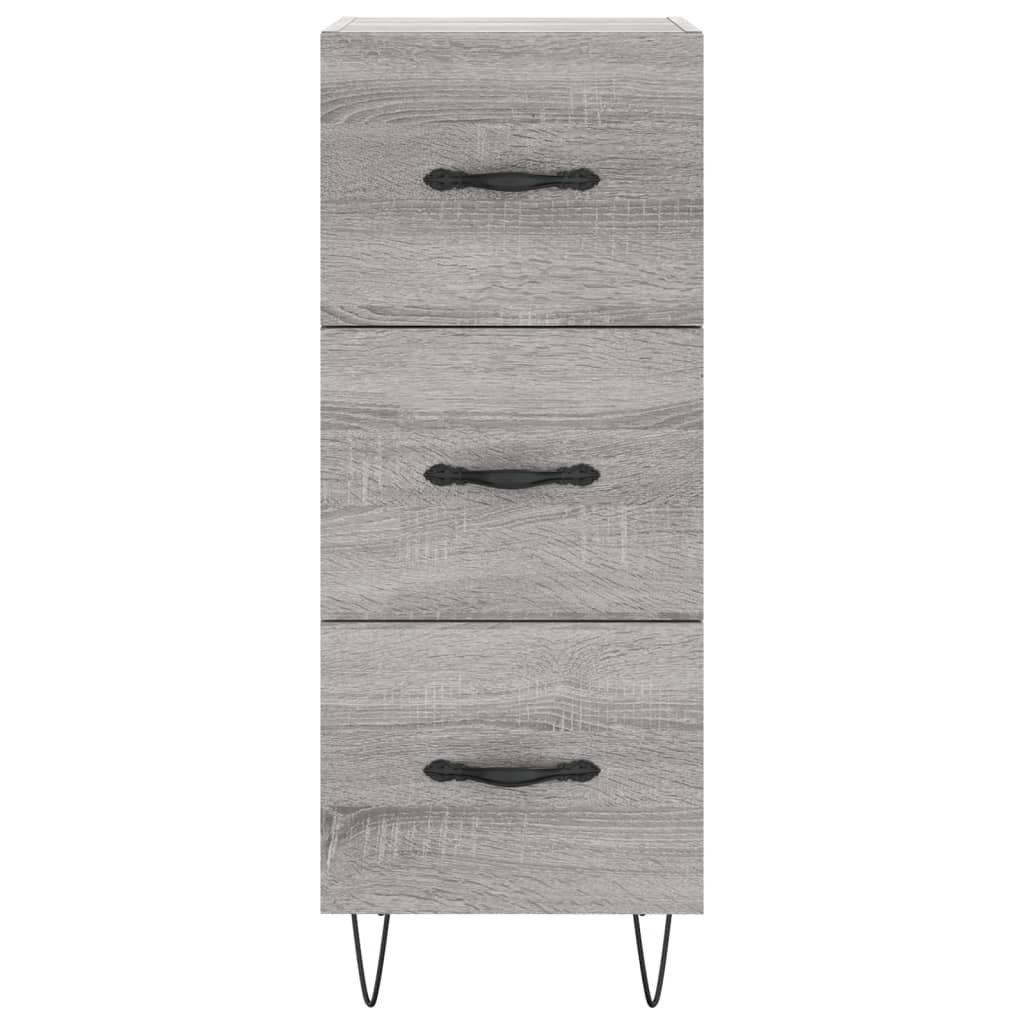 vidaXL Sideboard Grau Sonoma 34,5x34x90 cm Holzwerkstoff