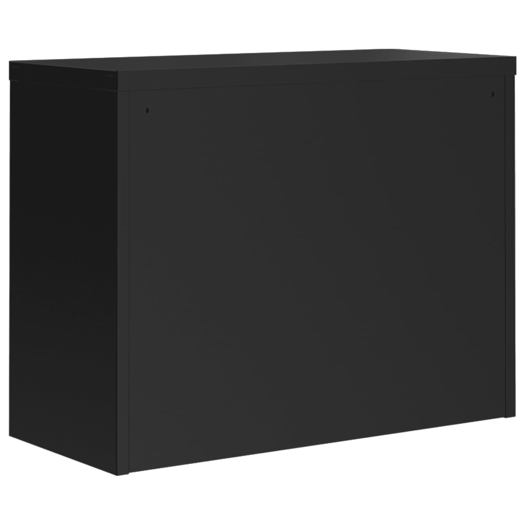 vidaXL Aktenschrank Schwarz 90x40x110 cm Stahl