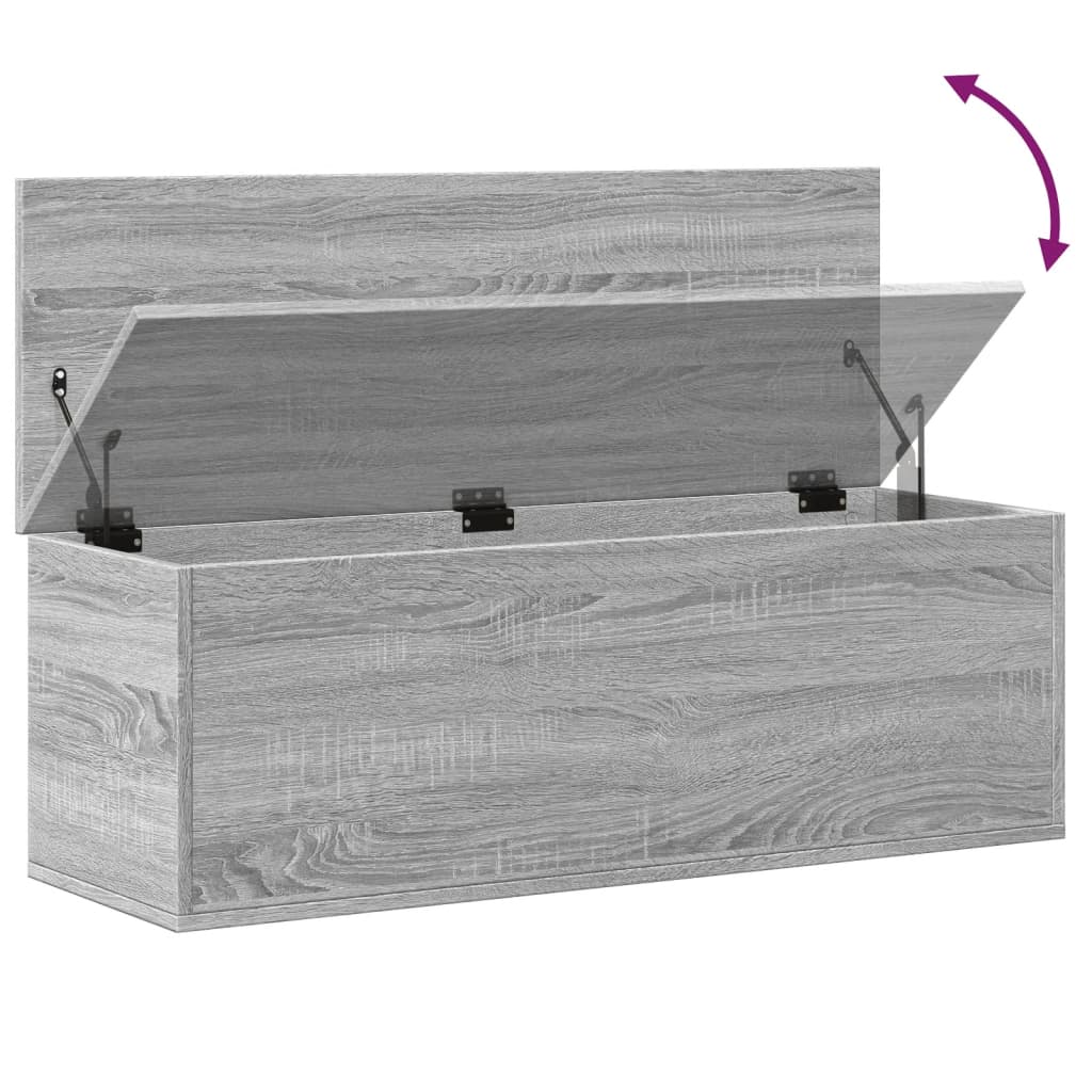 vidaXL Truhe Grau Sonoma 102x35x35 cm Holzwerkstoff