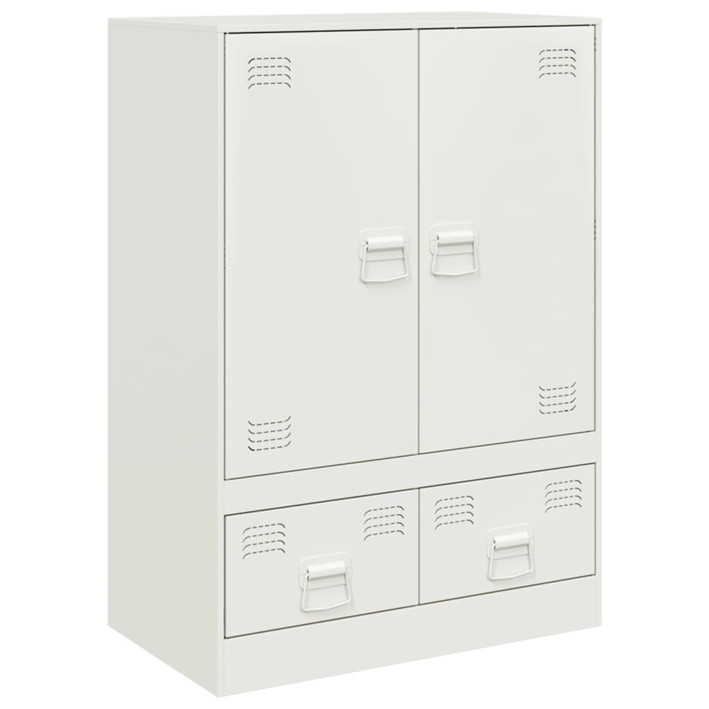 vidaXL Highboard Weiß 67x39x95 cm Stahl