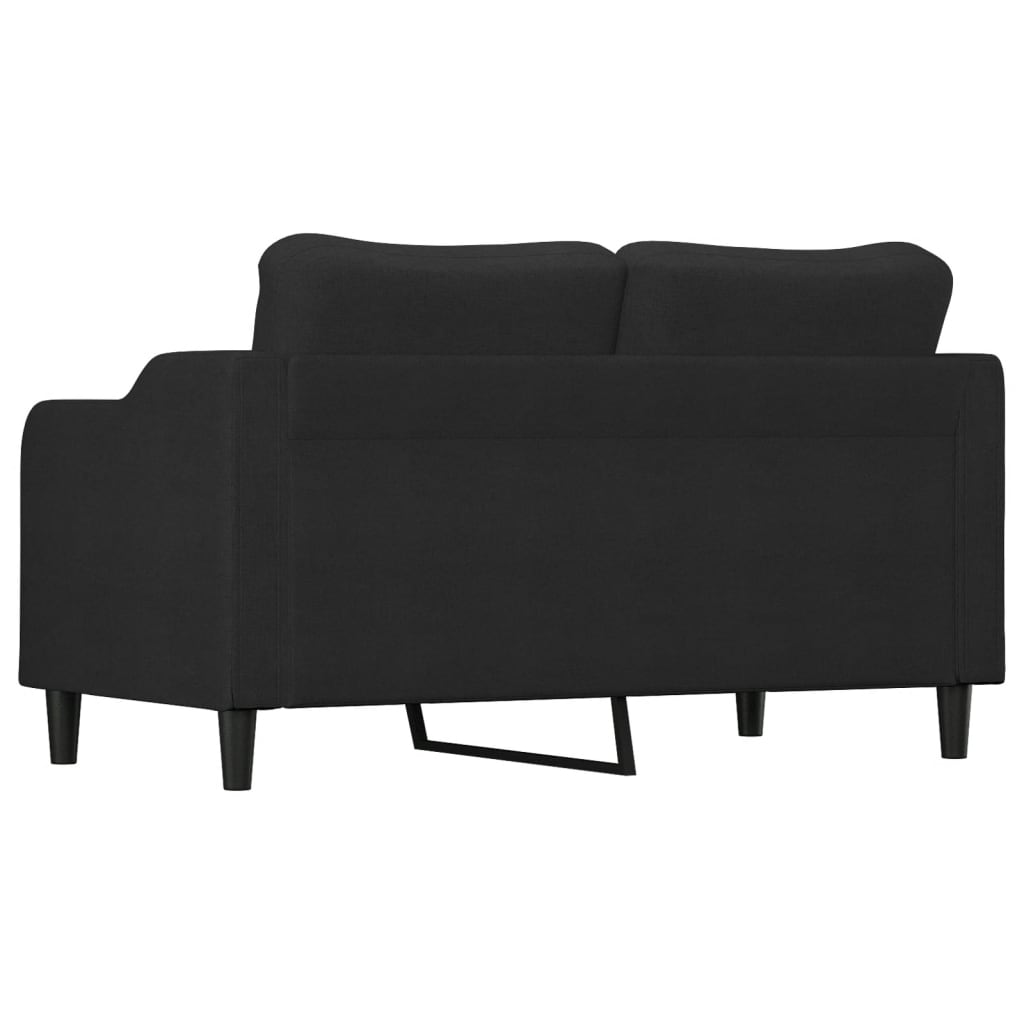 vidaXL 2-Sitzer-Sofa Schwarz 140 cm Stoff