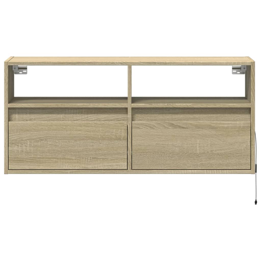 vidaXL TV-Wandschrank mit LED-Beleuchtung Sonoma-Eiche 100x31x45 cm