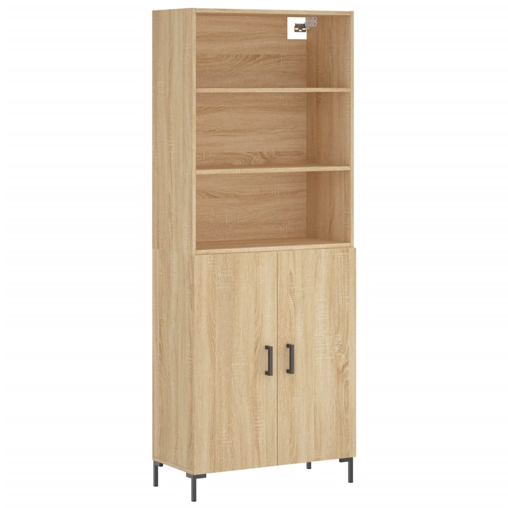 vidaXL Highboard Sonoma-Eiche 69,5x34x180 cm Holzwerkstoff