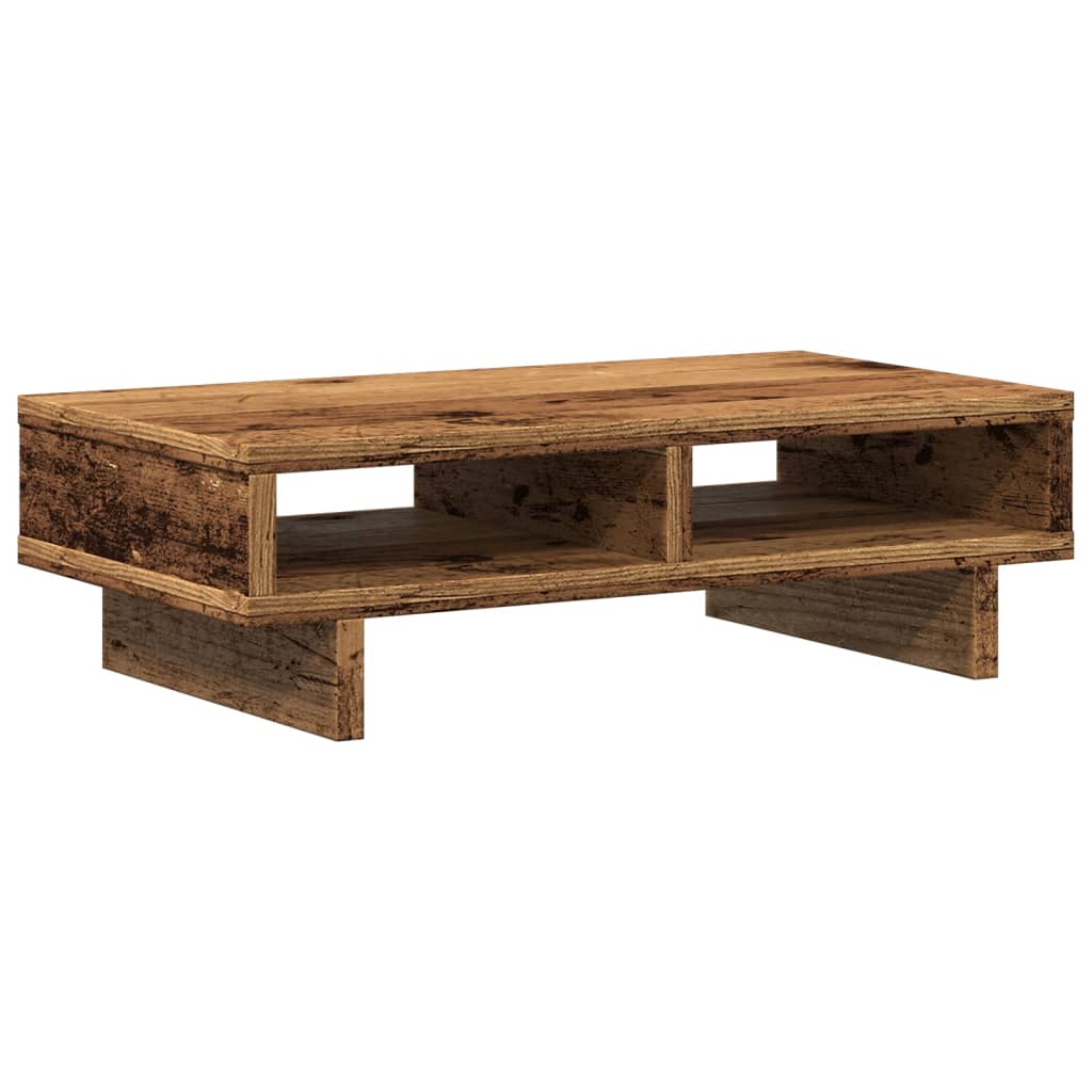 vidaXL Monitorständer Altholz-Optik 50x27x15 cm Holzwerkstoff