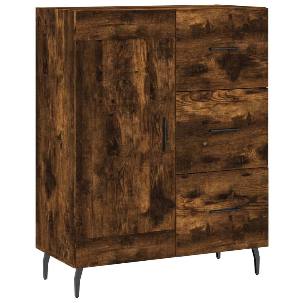 vidaXL Highboard Räuchereiche 69,5x34x180 cm Holzwerkstoff