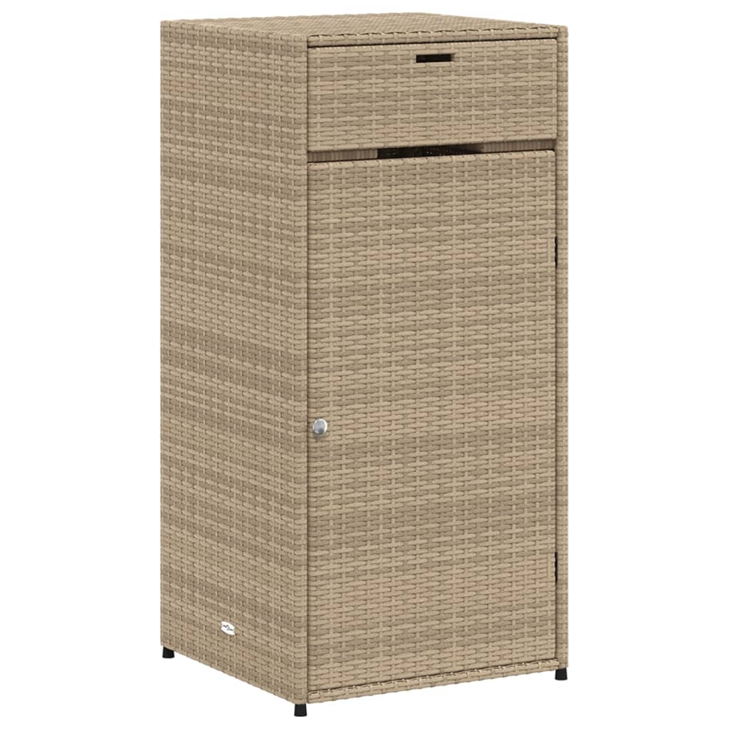 vidaXL Gartenschrank Beige 55x55x111 cm Poly Rattan