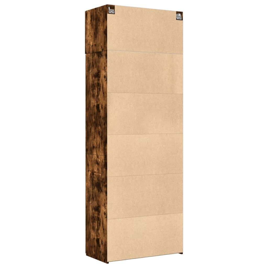 vidaXL Hochschrank Räuchereiche 80x42,5x225 cm Holzwerkstoff