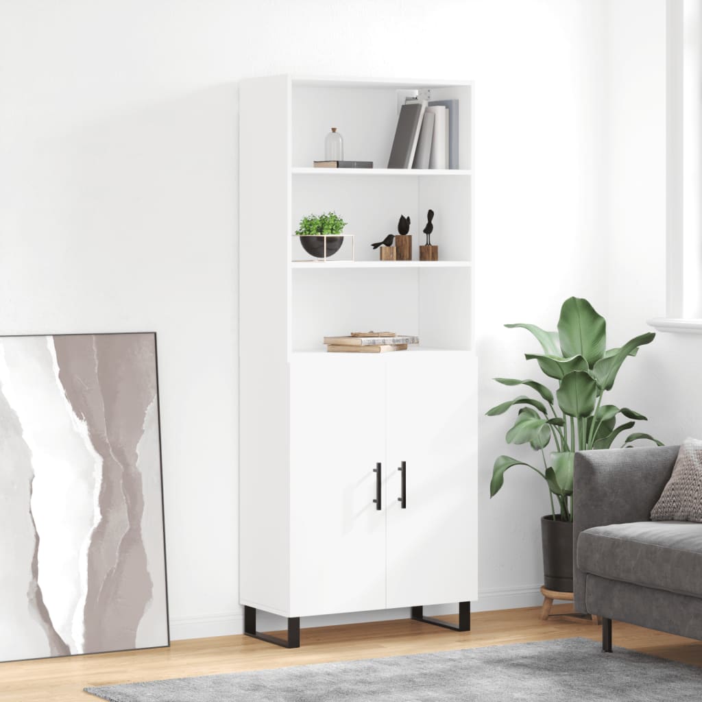 vidaXL Highboard Weiß 69,5x34x180 cm Holzwerkstoff