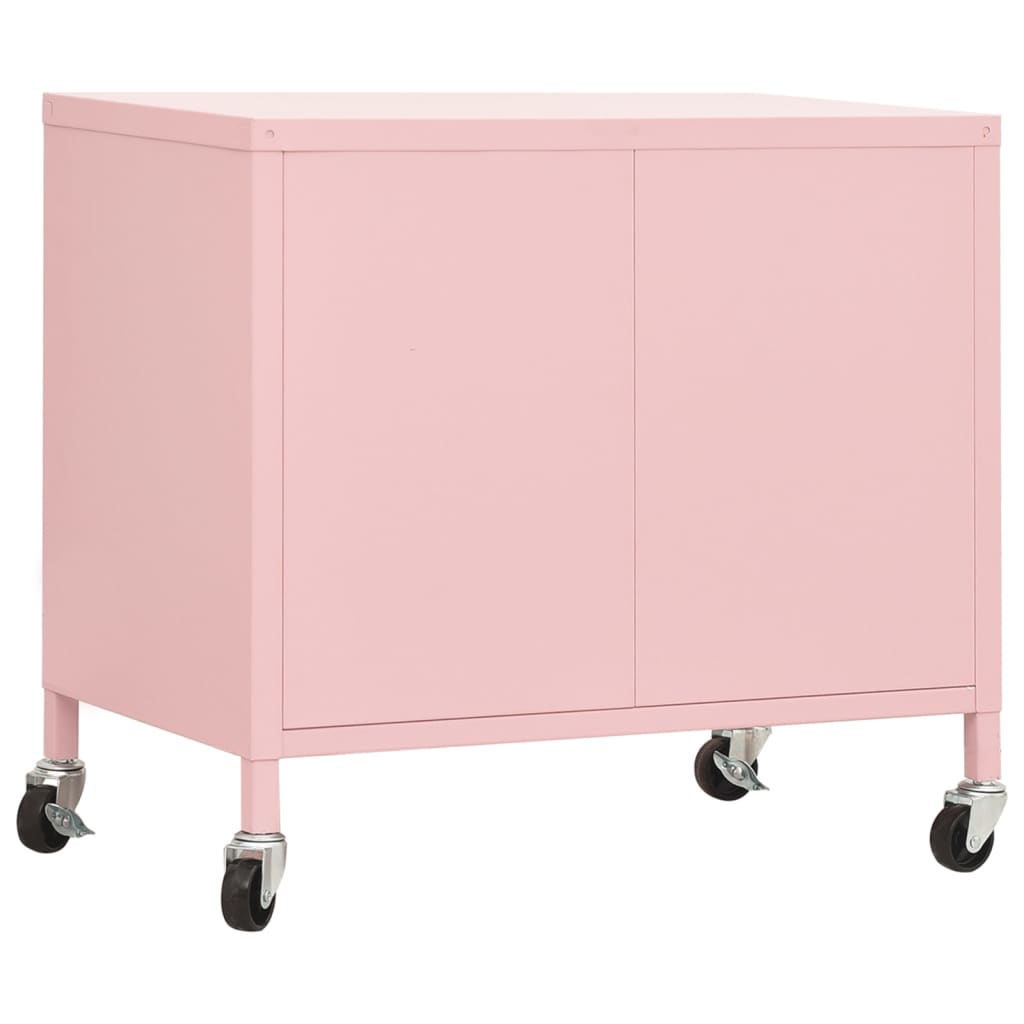 vidaXL Lagerschrank Rosa 60x35x56 cm Stahl