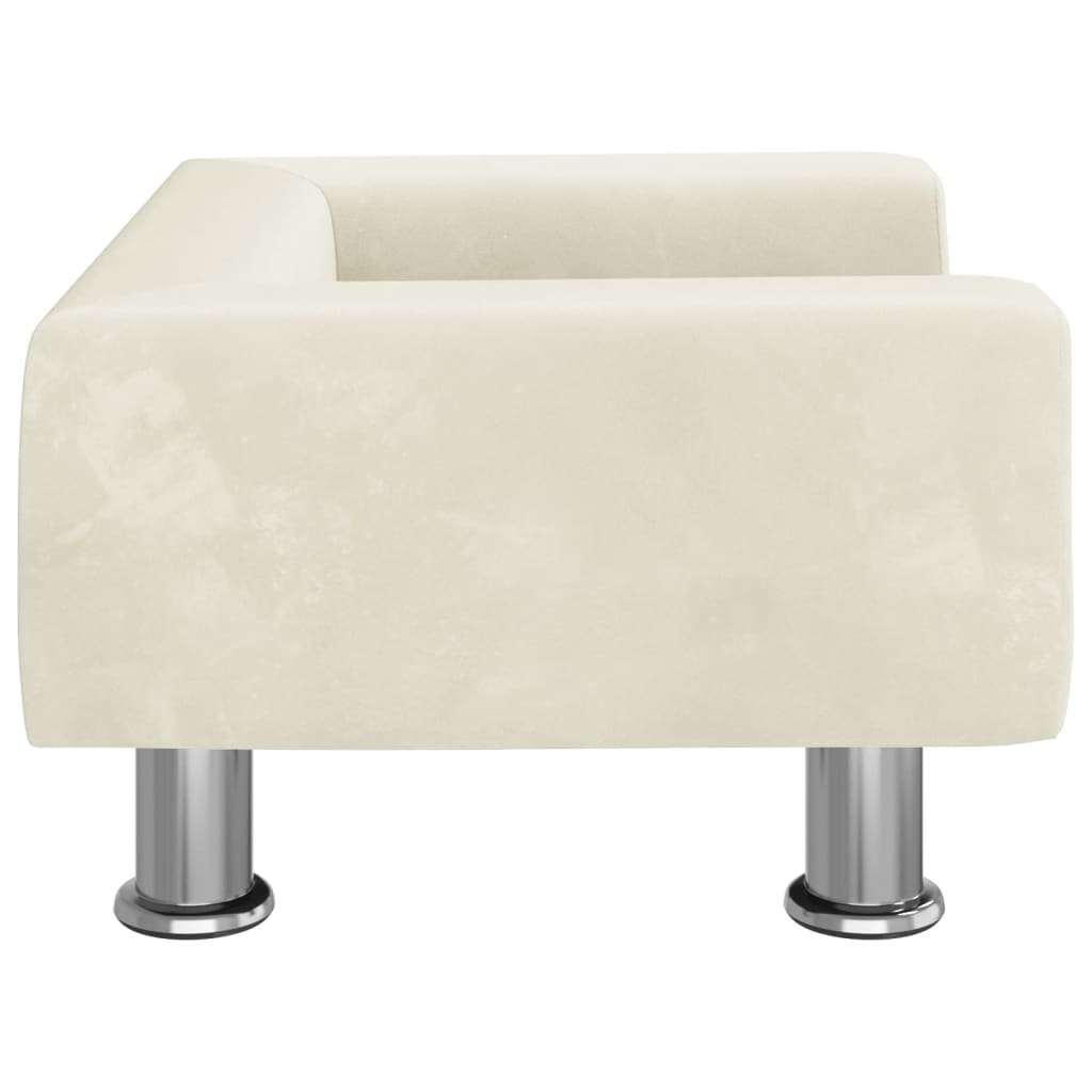 vidaXL Kindersofa Creme 50x40x26,5 cm Samt