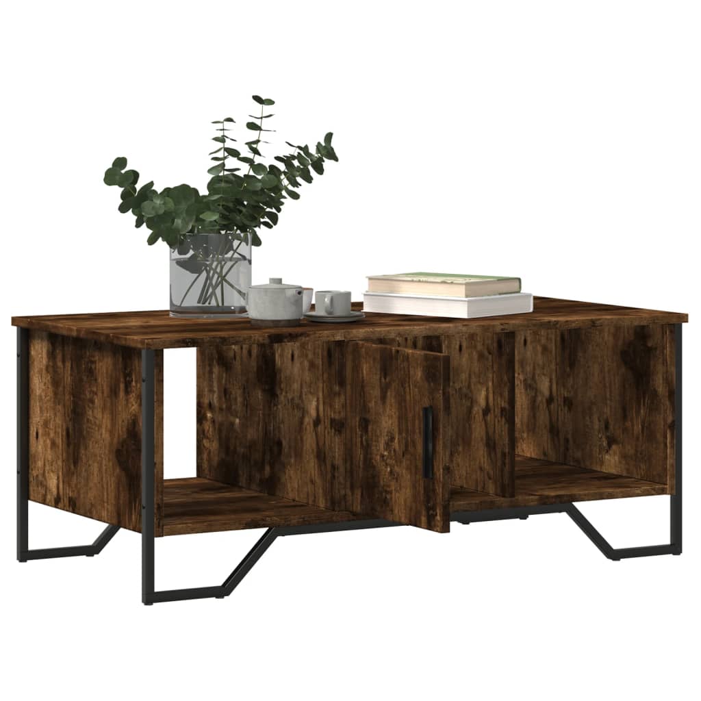 vidaXL Couchtisch Räuchereiche 100x51x40 cm Holzwerkstoff