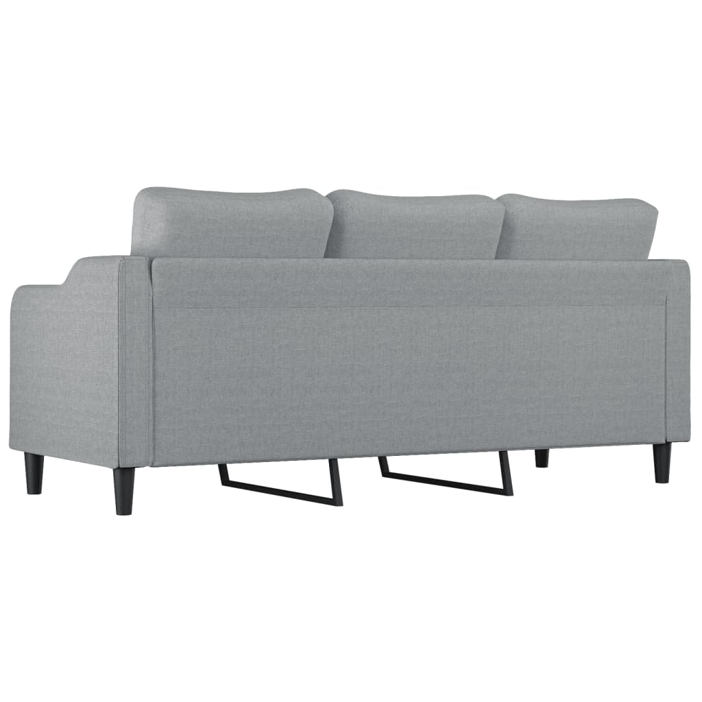 vidaXL 3-Sitzer-Sofa Hellgrau 180 cm Stoff