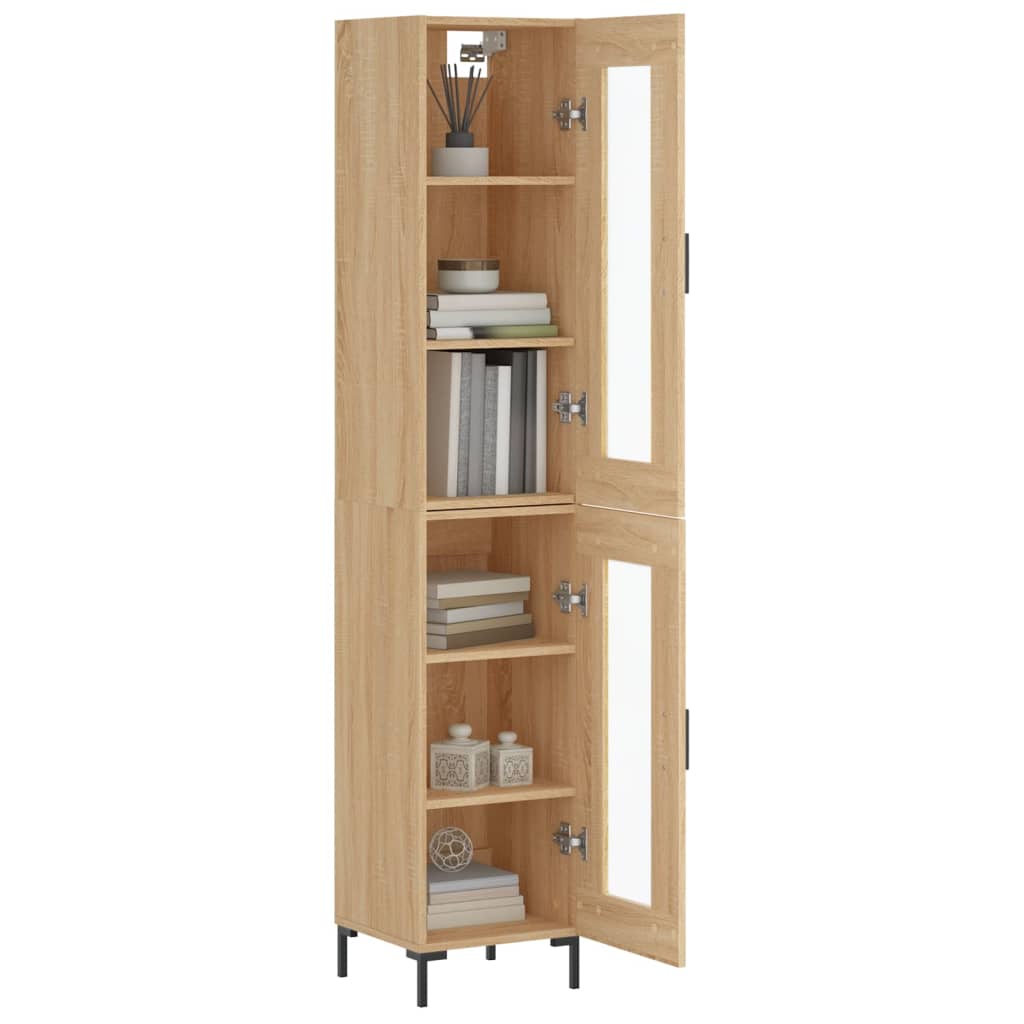 vidaXL Highboard Sonoma-Eiche 34,5x34x180 cm Holzwerkstoff