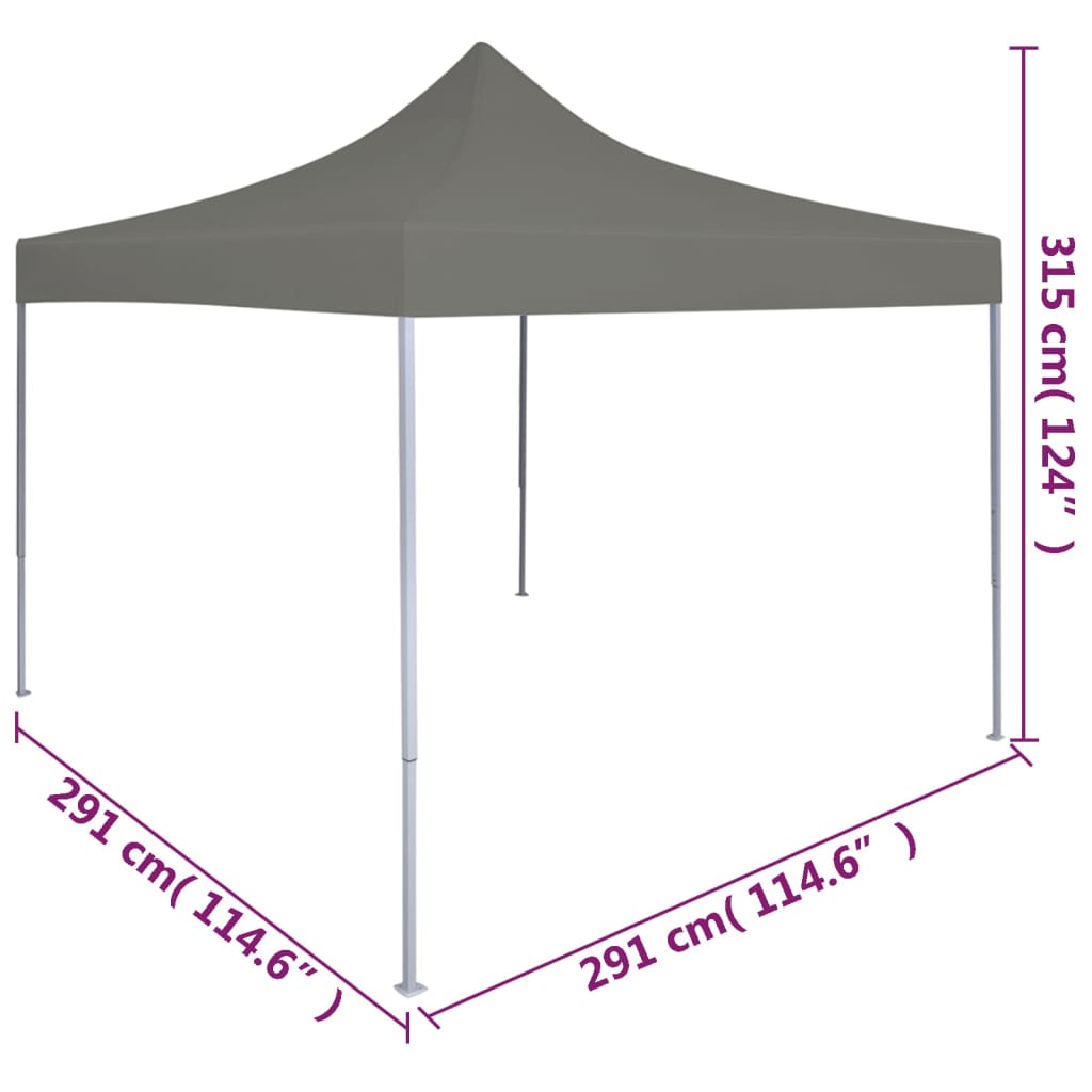 vidaXL Faltzelt Partyzelt Pop-Up 3 x 3 m Anthrazit