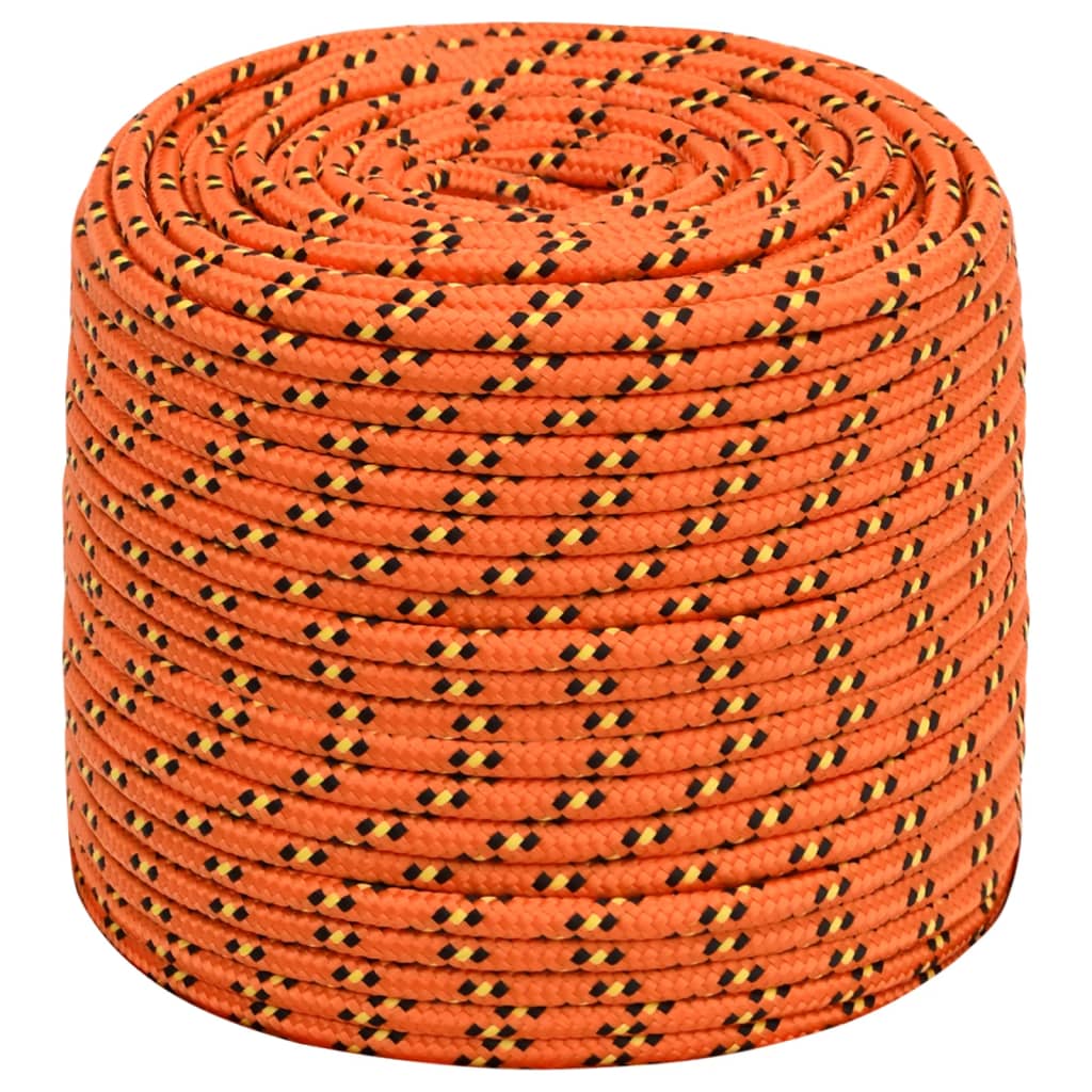 vidaXL Bootsseil Orange 8 mm 25 m Polypropylen