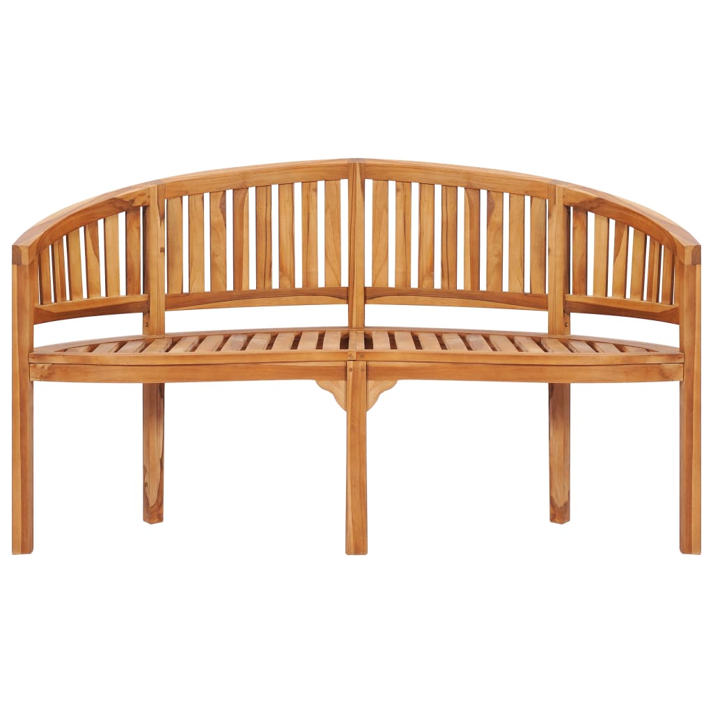 vidaXL Bananenbank 151 cm Massivholz Teak