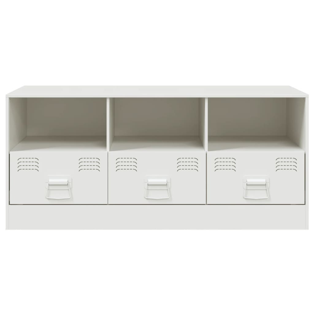 vidaXL TV-Schrank Weiß 99x39x44 cm Stahl