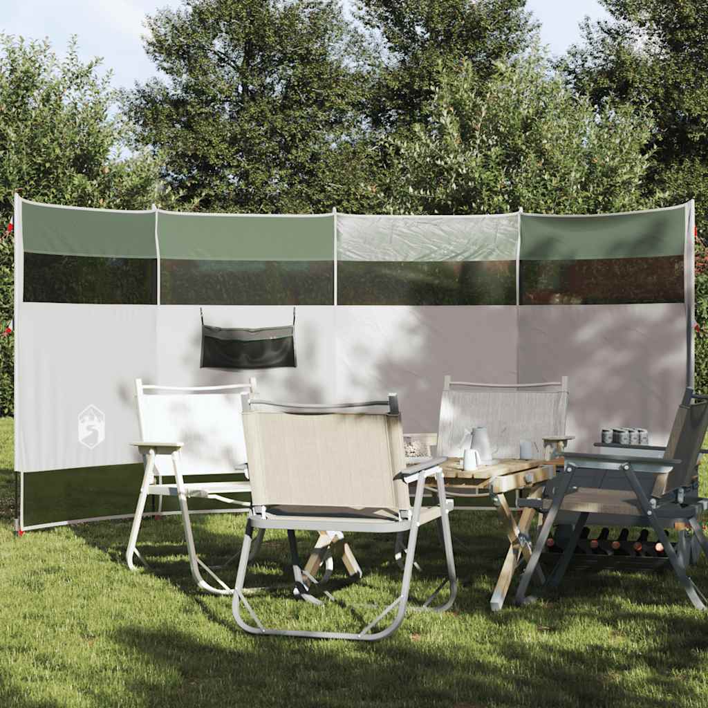 vidaXL Camping-Windschutz Grün 366x152x152 cm Wasserdicht