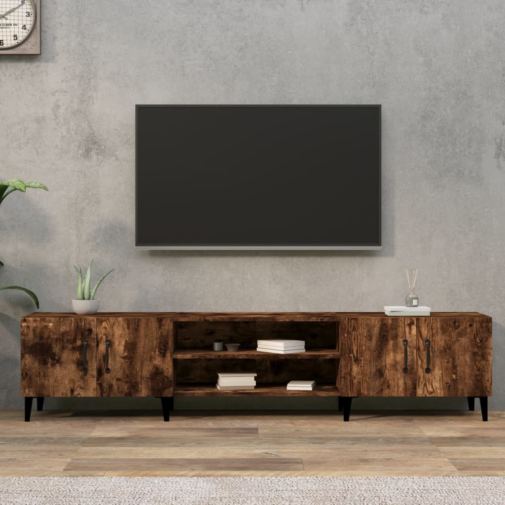 vidaXL TV-Schrank Räuchereiche 180x31,5x40 cm Holzwerkstoff