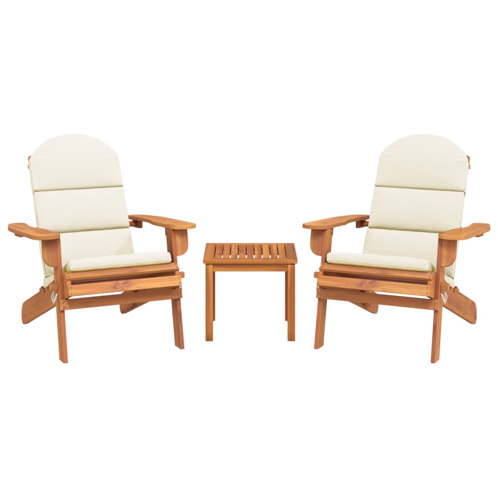 vidaXL 3-tlg. Garten-Lounge-Set Adirondack Massivholz Akazie