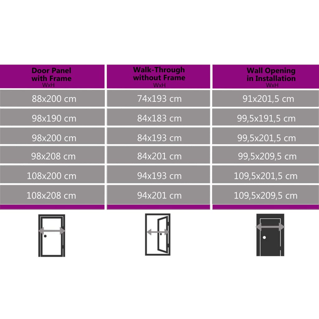 vidaXL Haustür Weiß 98x200 cm PVC