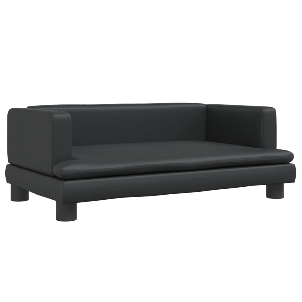 vidaXL Kindersofa Schwarz 80x45x30 cm Kunstleder