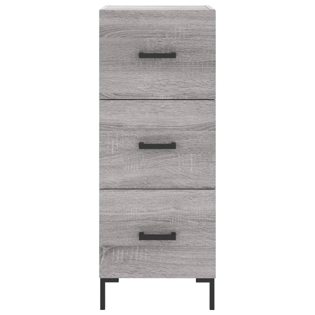 vidaXL Highboard Grau Sonoma 34,5x34x180 cm Holzwerkstoff