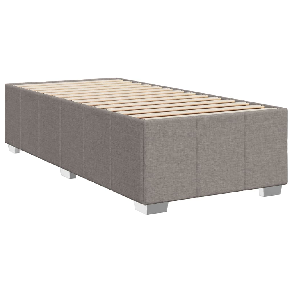 vidaXL Boxspringbett mit Matratze Taupe 90x190 cm Stoff