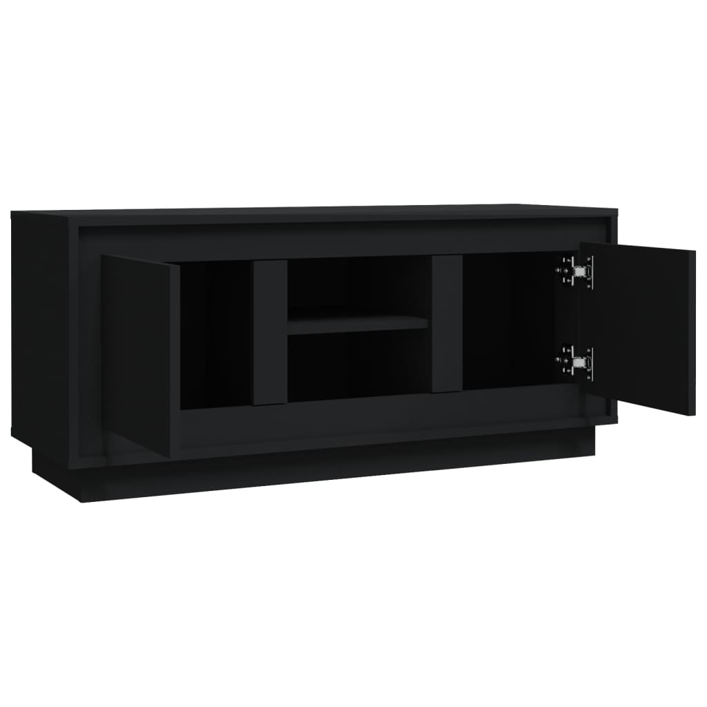 vidaXL TV-Schrank Schwarz 102x35x45 cm Holzwerkstoff