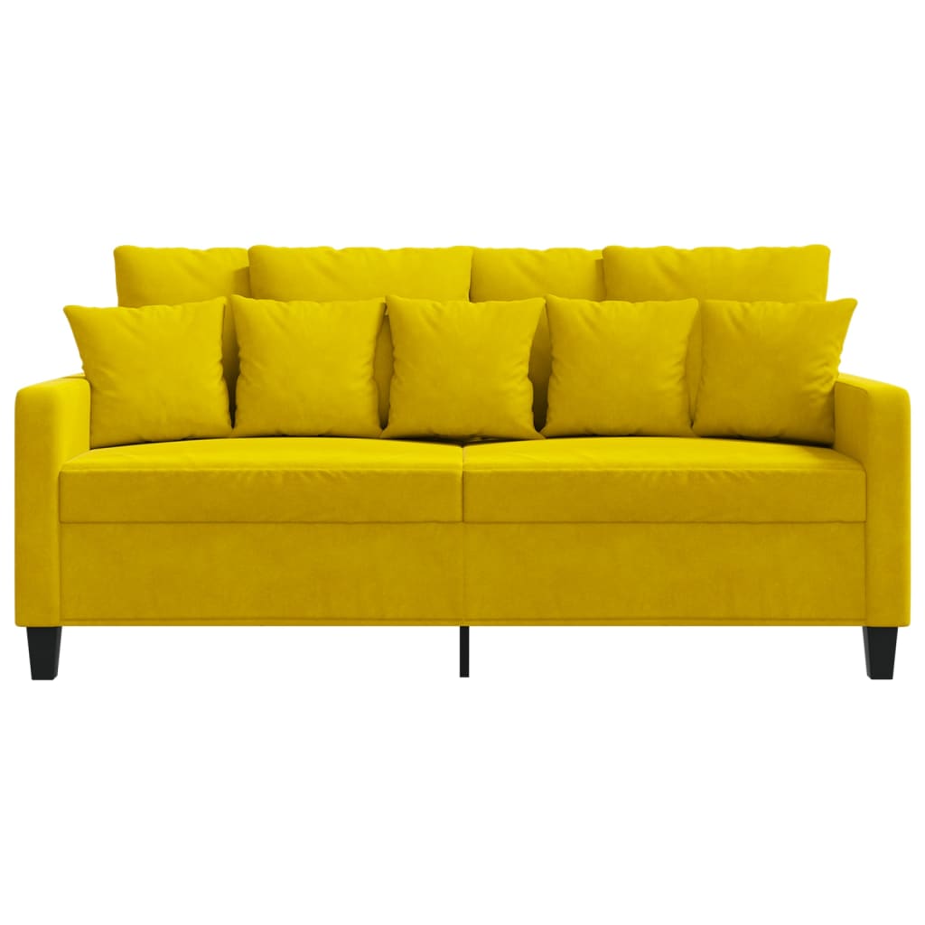 vidaXL 2-Sitzer-Sofa Gelb 140 cm Samt