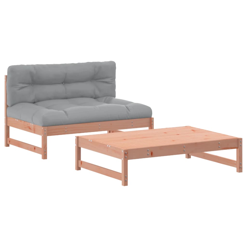 vidaXL 2-tlg. Garten-Lounge-Set mit Kissen Massivholz Douglasie