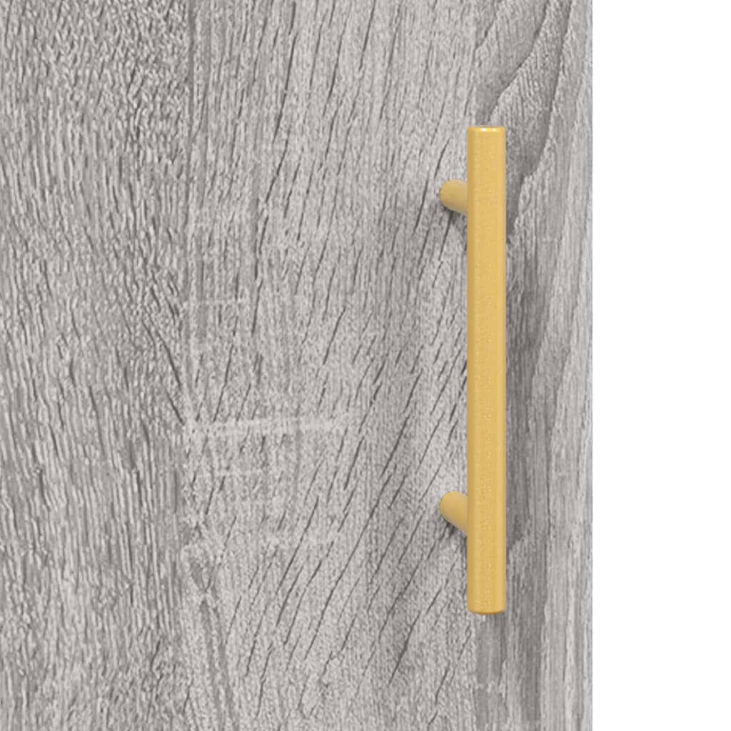 vidaXL Sideboard Grau Sonoma 90x34x80 cm Holzwerkstoff