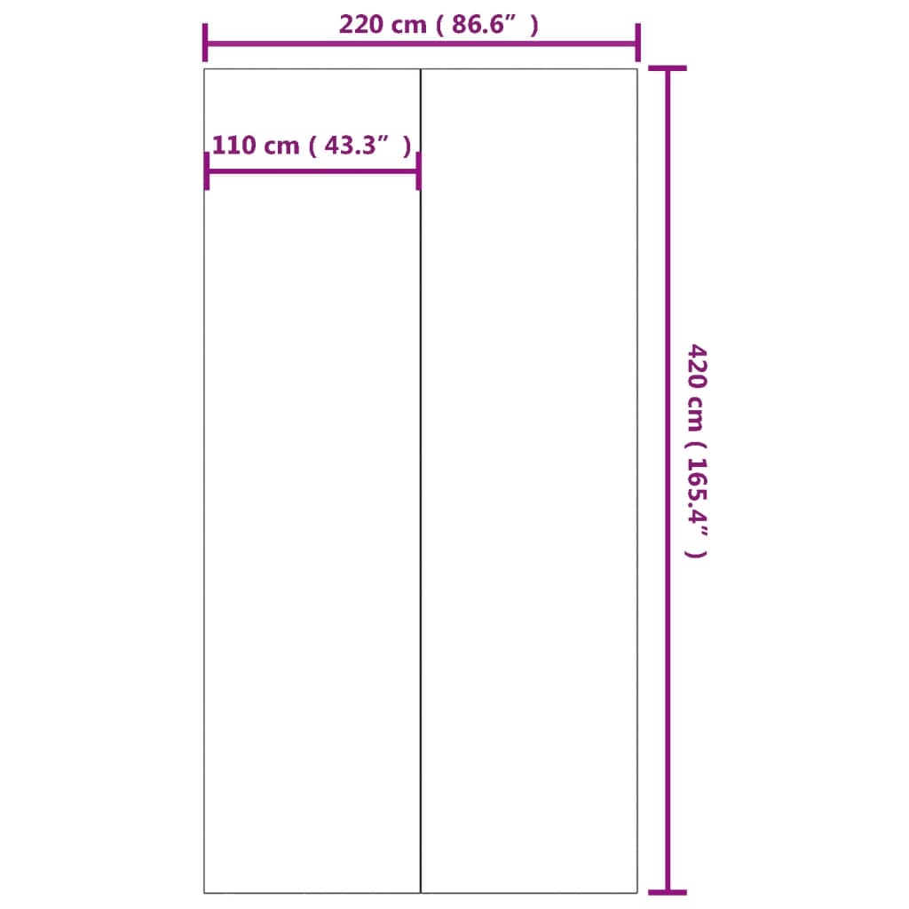 vidaXL Pool-Bodentuch Hellgrau 420x220 cm Polyester Geotextil